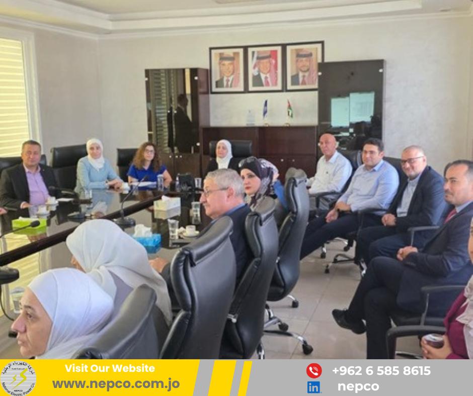 الكهرباء الوطنية تستقبل وفدًا من وزارة الطاقة للاطلاع على مشروع الذكاء الاصطناعي في منظومة التشغيل الكهربائي.